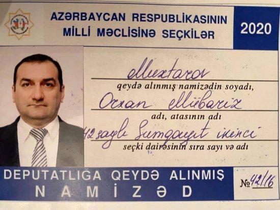 Ağacan Abiyevin sabiq köməkçisi deputatlığa namizəd oldu