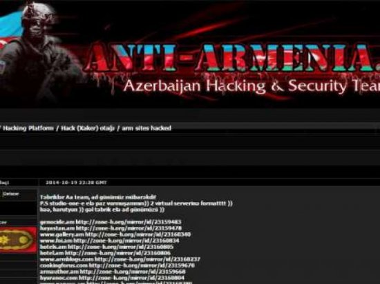 Azərbaycan hakerləri erməni saytlarını dağıtdı